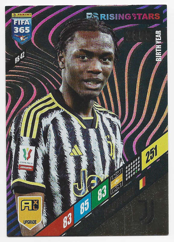 JOSEPH NONGE - PANINI `FIFA 365 COLLECTION` UPD. 2024 - `RISING STAR` FOIL TRADING CARD RS42
