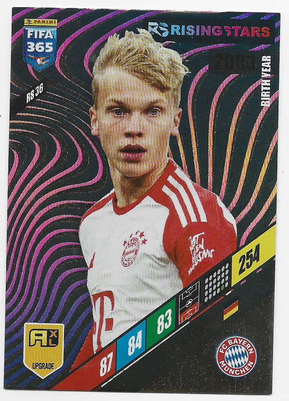 FRANS KRATZIG - PANINI `FIFA 365 COLLECTION` UPD. 2024 - `RISING STAR` FOIL TRADING CARD RS36
