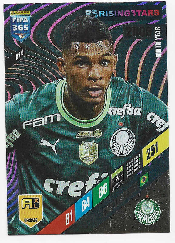 LUIS GUILHERME - PANINI `FIFA 365 COLLECTION` UPD. 2024 - `RISING STAR` FOIL TRADING CARD RS6