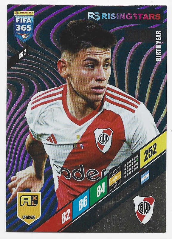 CLAUDIO ECHEVERRI - PANINI `FIFA 365 COLLECTION` UPD. 2024 - `RISING STAR` FOIL TRADING CARD RS2
