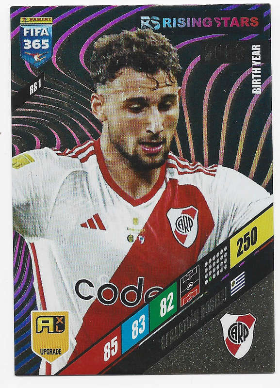 SEBASTIAN BOSELLI - PANINI `FIFA 365 COLLECTION` UPD. 2024 - `RISING STAR` FOIL TRADING CARD RS1