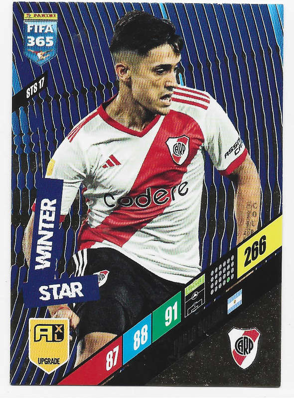 PABLO SOLARI - PANINI `FIFA 365 COLLECTION` 2024 UPDATES - `WINTER STAR" TRADING CARD STS17