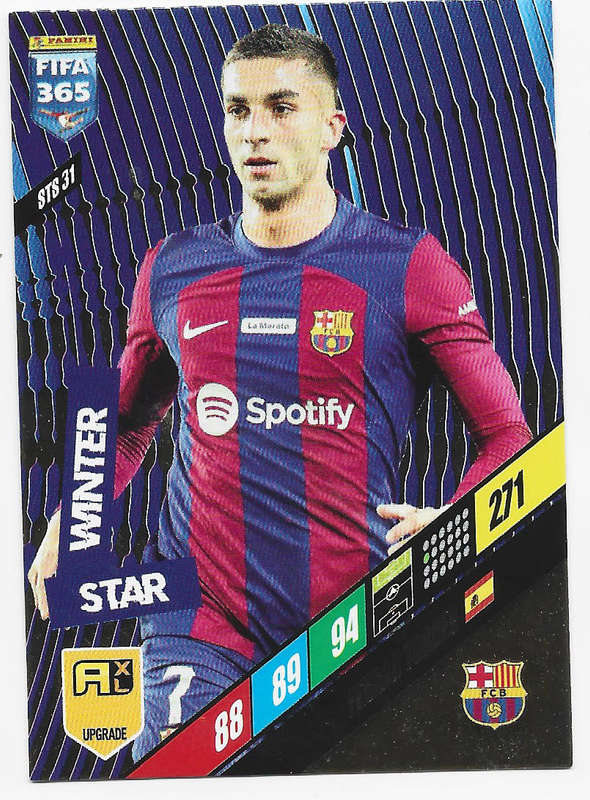 FERRAN TORRES - PANINI `FIFA 365 COLLECTION` 2024 UPDATES - `WINTER STAR" TRADING CARD STS31