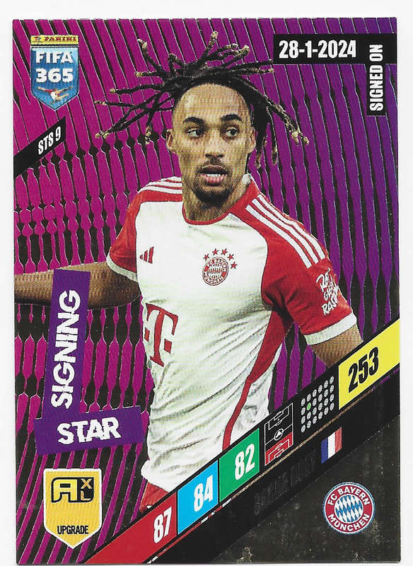 SACHA BOEY - PANINI `FIFA 365 COLLECTION` 2024 UPDATES - `STAR SIGNING" TRADING CARD STS9