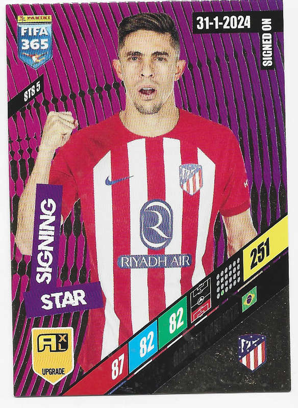GABRIEL PAULISTA - PANINI `FIFA 365 COLLECTION` 2024 UPDATES - `STAR SIGNING" TRADING CARD STS5