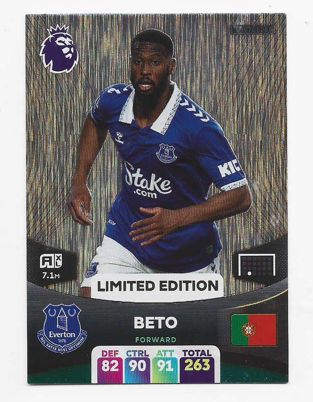 BETO - PANINI English Premier League 2023/24 -  `LIMITED EDITION` TRADING CARD