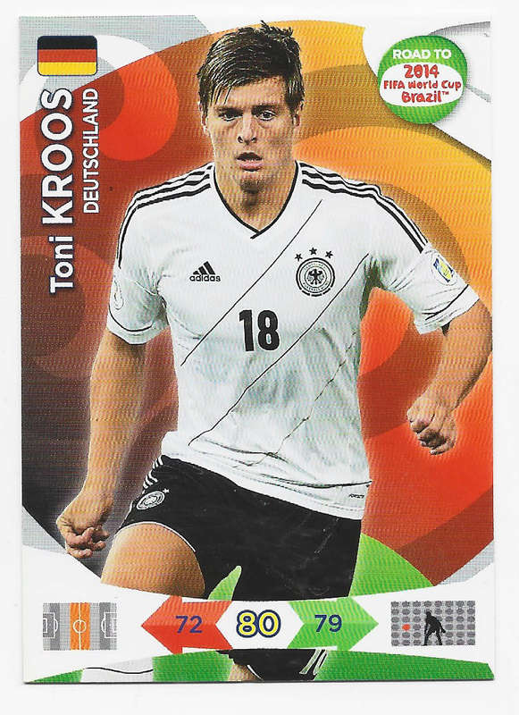 TONI KROOS - PANINI FIFA WORLD CUP 2014  - ROOKIE BASE TRADING CARD