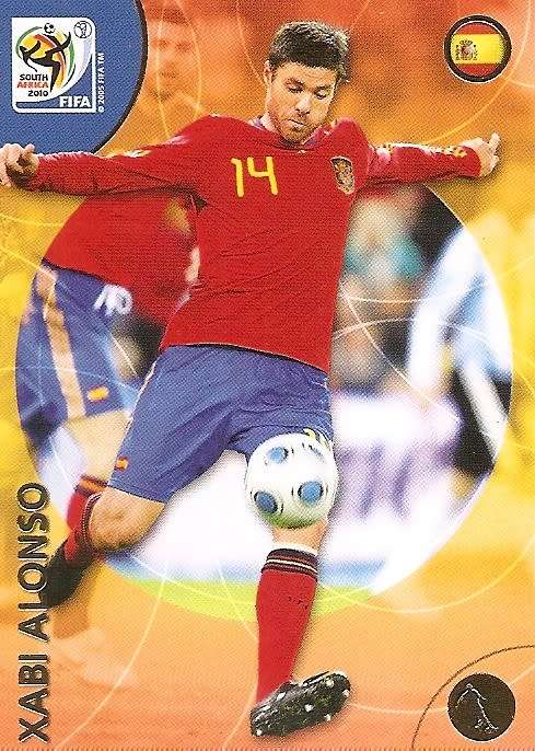 XABI ALONSO - PANINI PREMIUM `WORLD CUP 2010` - PREMIUM `BASE` TRADING CARD 95