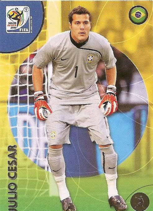 JULIO CESAR(Brazil) - PANINI PREMIUM `WORLD CUP 2010` - PREMIUM `BASE` TRADING CARD 50