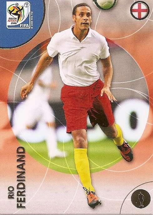 RIO FERDINAND (England) - PANINI PREMIUM `WORLD CUP 2010` - PREMIUM `BASE` TRADING CARD 83