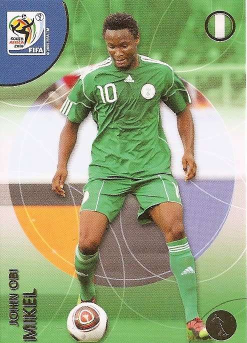 JOHN OBI MIKEL (Nigeria) - PANINI PREMIUM `WORLD CUP 2010` - PREMIUM `BASE` TRADING CARD 152