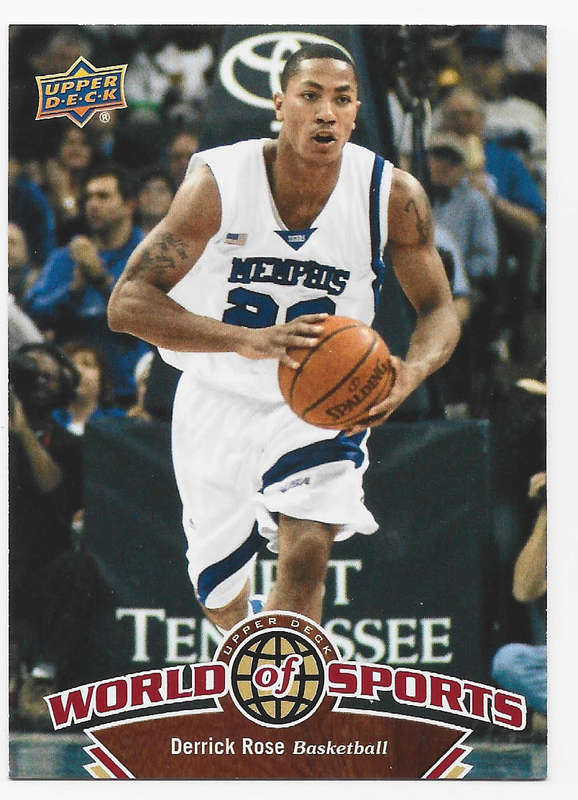 DERRICK ROSE - UPPER DECK "WORLD of SPORTS" 2010/11 - BASE TRADING CARD 5