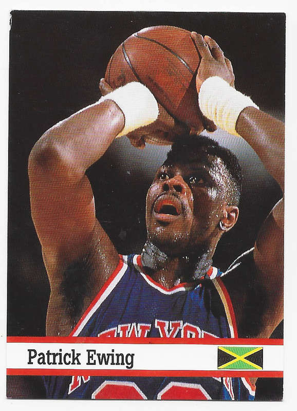 PATRICK EWING - FAX PAX 1993 SPORTSMEN COLLECTION - BASE TRADING CARD 6