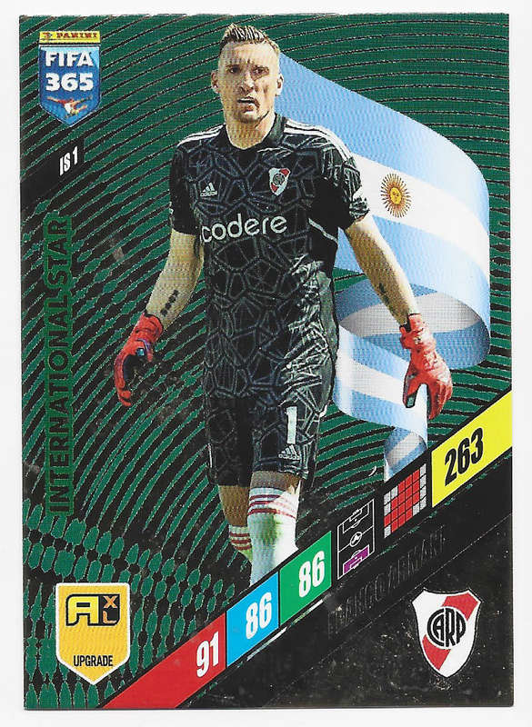 FRANCO ARMANI - PANINI `FIFA 365 COLLECTION` UPDATES 2024 - FOIL `INTERNATIONAL STAR" CARD IS1