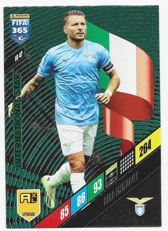 CIRO IMMOBILE - PANINI `FIFA 365 COLLECTION` UPDATES 2024 - FOIL `INTERNATIONAL STAR" CARD IS47