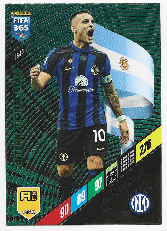 LAUTAROMARTINEZ - PANINI `FIFA 365 COLLECTION` UPDATES 2024 - FOIL `INTERNATIONAL STAR" CARD IS40