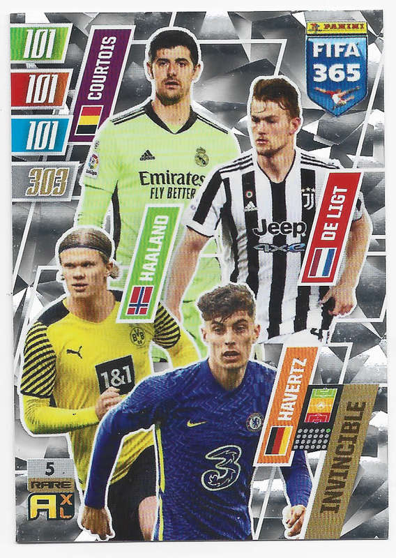 INVINCIBLE - PANINI FIFA 365 COLLECTION 2022 - FOIL INVINCIBLE `TOP MASTER` FOIL TRADING CARD 5