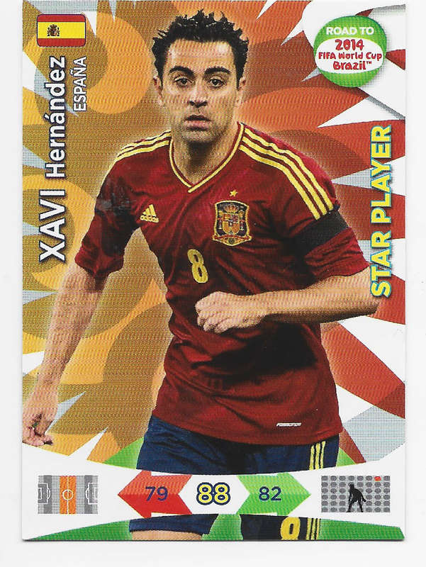 XAVI HERNANDEZ - PANINI "ROAD to the WORLD CUP 2014" - STAR PLAYER TRADING CARD