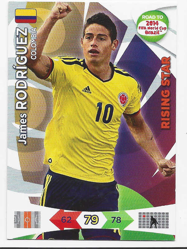 JAMES RODRIGUEZ - PANINI "ROAD to the WORLD CUP 2014" - ROOKIE RISING STAR TRADING CARD