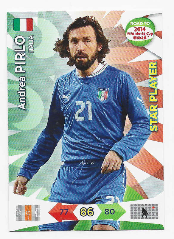 ANDREA PIRLO - PANINI "ROAD to the WORLD CUP 2014" - STAR PLAYER TRADING CARD