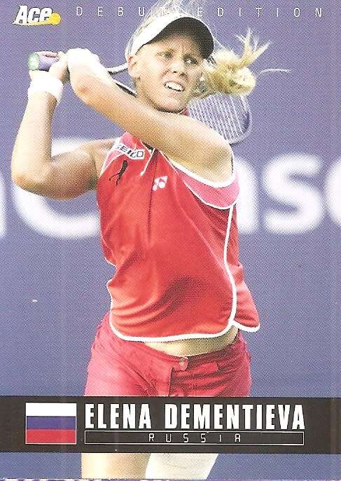 ELENA DEMENTIEVA - ACE AUTHENTIC "DEBUT EDITION" 2005 TENNIS COLLECTION - BASE TRADING CARD 14