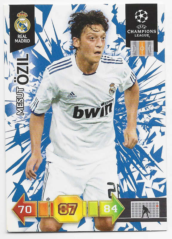 MESUT OZIL (Real Madrid) - PANINI `CHAMPIONS LEAGUE` 2010/11 - `BASE` TRADING CARD