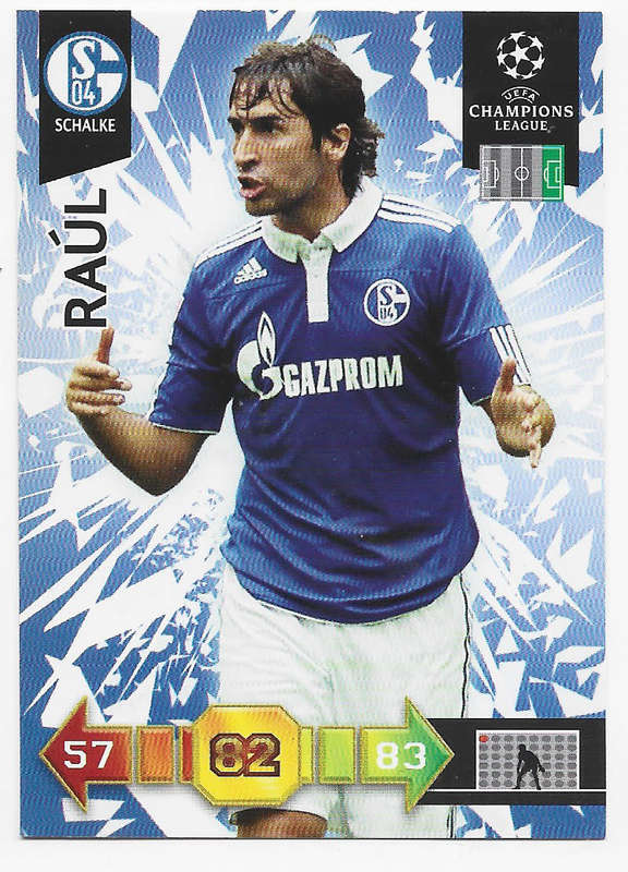 RAUL (Schalke) - PANINI `CHAMPIONS LEAGUE` 2010/11 - `BASE` TRADING CARD