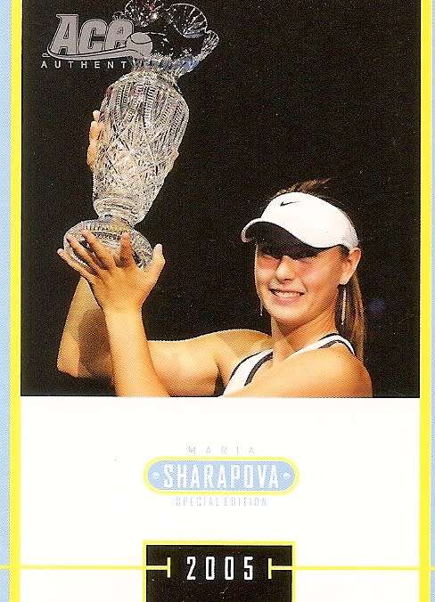 MARIA SHARAPOVA - TENNIS ACE AUTHENTIC 05 `SPECIAL EDITION` - LOT of 4 RARE TRADING CARDS - B
