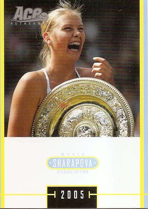 MARIA SHARAPOVA - TENNIS ACE AUTHENTIC 05 `SPECIAL EDITION` - LOT of 4 RARE TRADING CARDS - B