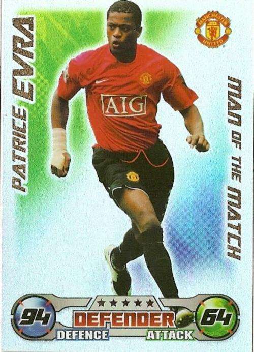 Match Attax 09 - Patrice Evra M/Match