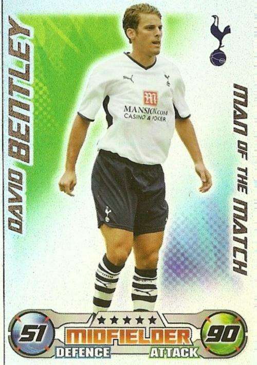 MATCH ATTAX 08/09 - DAVID BENTLEY `M/MATCH` CARD
