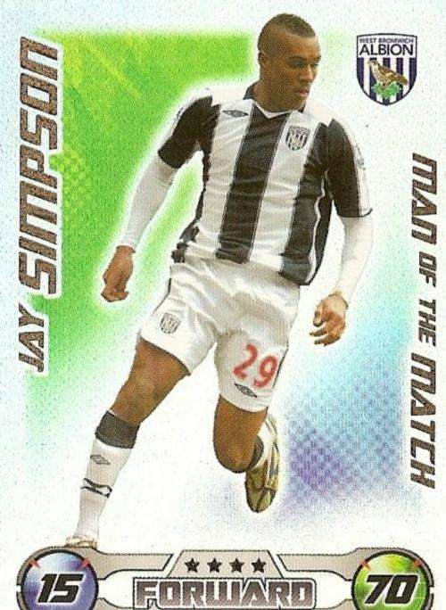 MATCH ATTAX EXTRA 08/09 - JAY SIMPSON `M/MATCH` CARD