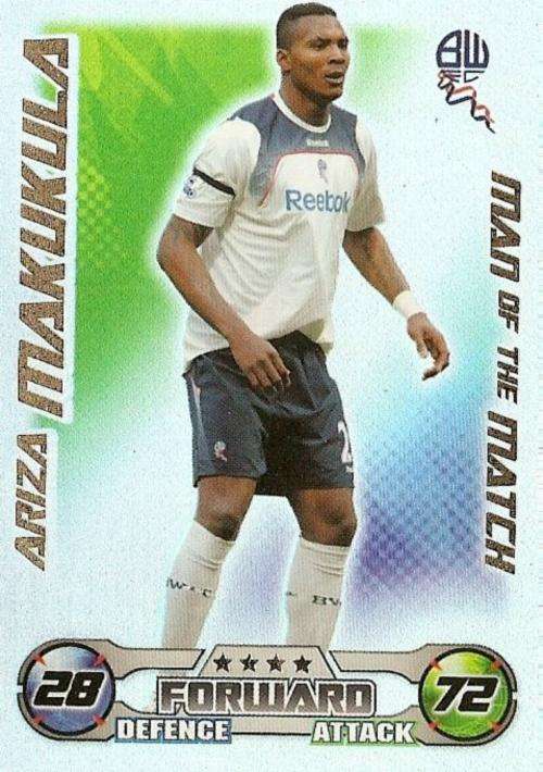 TOPPS MATCH ATTAX EXTRA 2008/09 - ARIZA MAKAKULA `M/MATCH` CARD