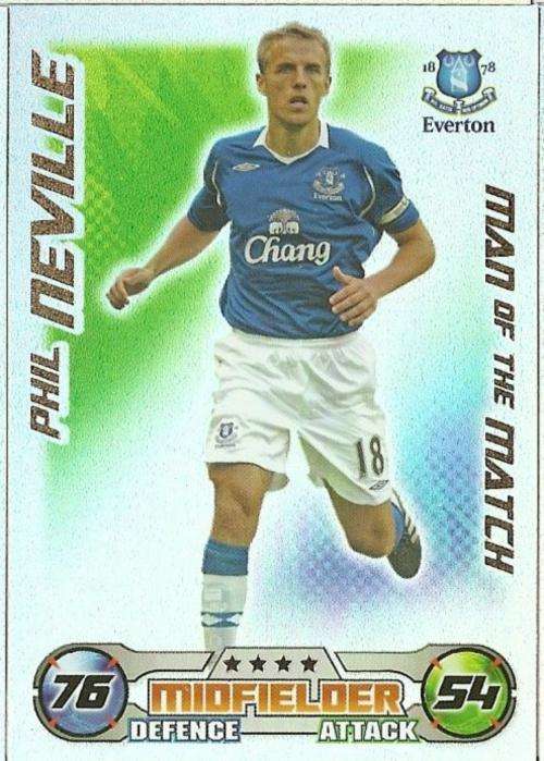 MATCH ATTAX 08/09 - PHILL NEVILLE `M/MATCH` CARD