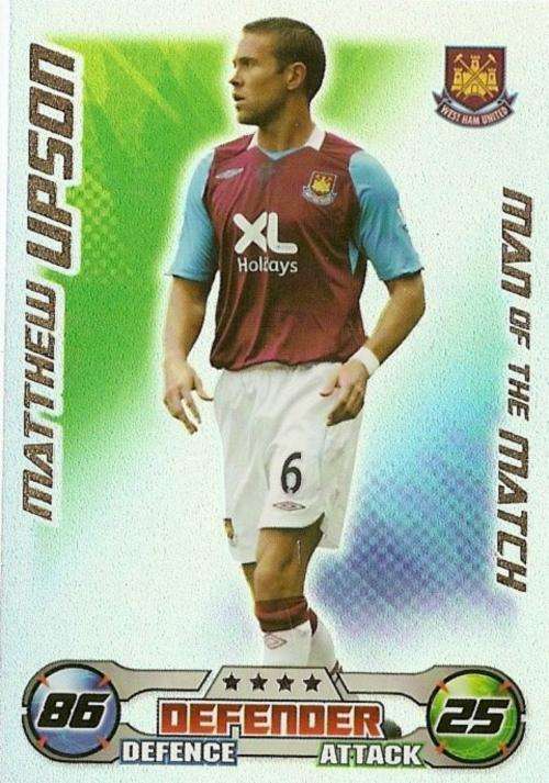 MATCH ATTAX 08/09 - MATTHEW UPSON `M/MATCH` CARD