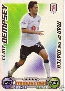 MATCH ATTAX EXTRA 08/09 - CLINT DEMPSEY `M/MATCH` CARD