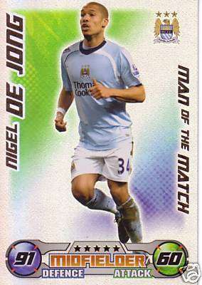 MATCH ATTAX EXTRA 08/09 - NIGEL DE JONG `M/MATCH` CARD