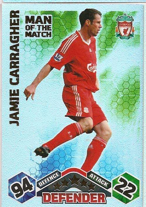 MATCH ATTAX 2009/10 - JAMIE CARRAGHER M/MATCH