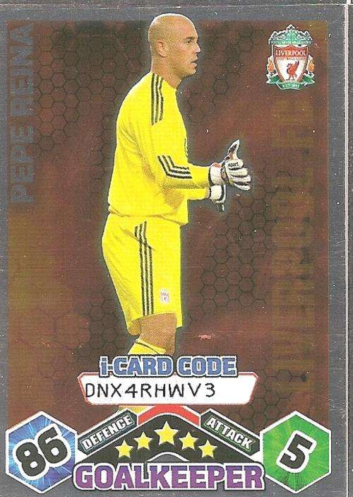MATCH ATTAX 09/10 - PEPE REINA i CARD