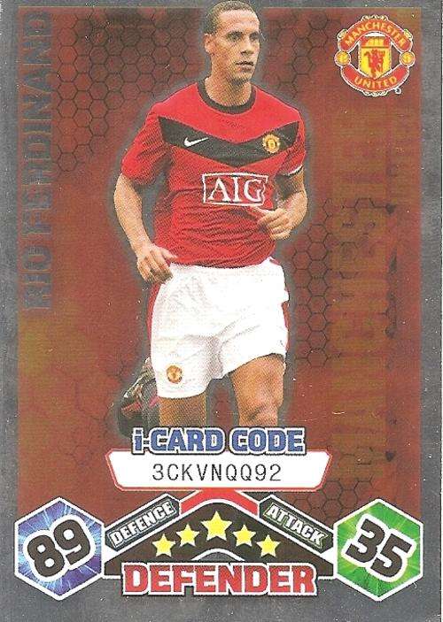 MATCH ATTAX 09/10 - RIO FERDINAND i CARD