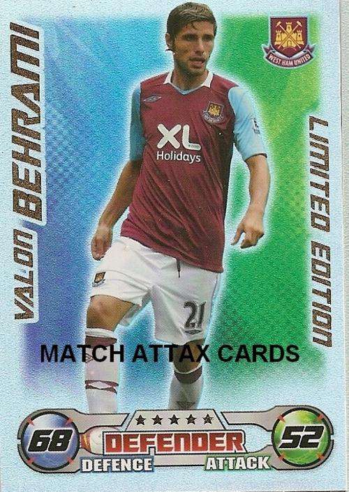 MATCH ATTAX 2008/09 - VALON BERHAMI LIMITED EDITION CARD