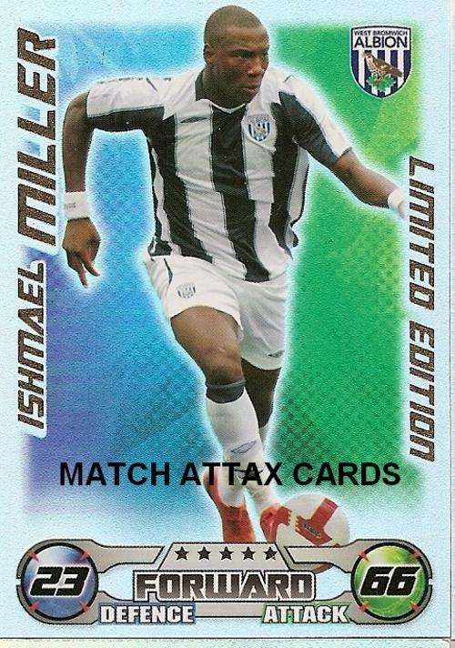 MATCH ATTAX 2008/09 - ISHMAEL MILLER LIMITED EDITION CARD