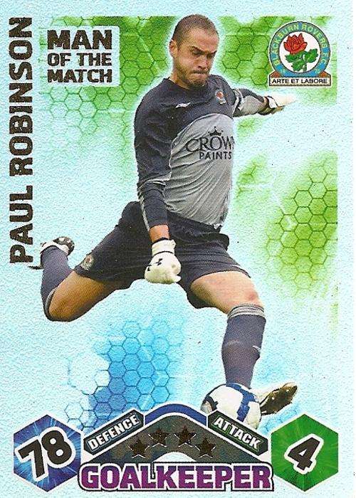 MATCH ATTAX 09/10 - PAUL ROBINSON M/MATCH