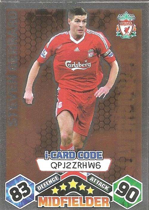 MATCH ATTAX 09/10 - STEVEN GERRARD i CARD