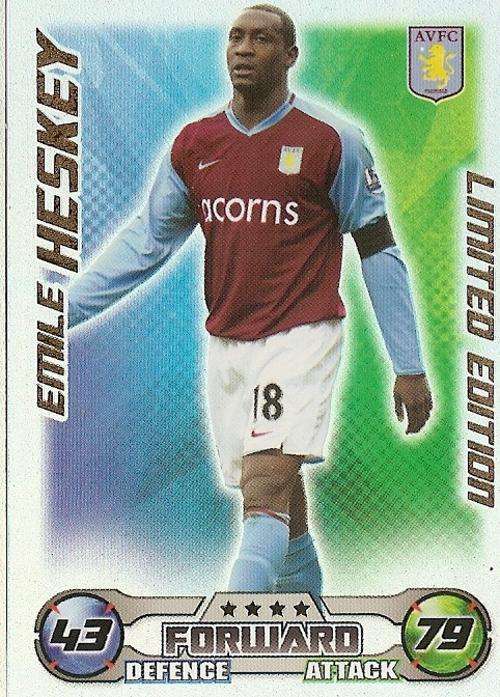 MATCH ATTAX 2008/09 - EMILE HESKEY LIMITED EDITION CARD