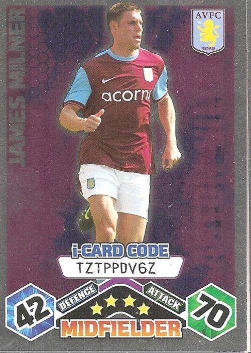 MATCH ATTAX 09/10 - JAMES MILNER i CARD