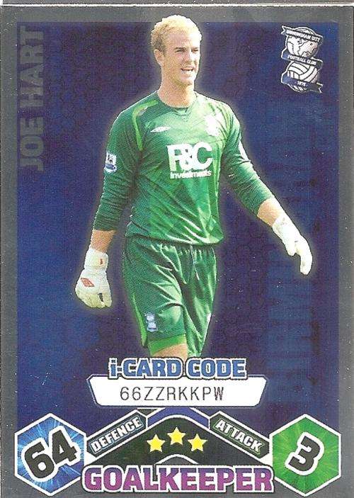 MATCH ATTAX 09/10 - JOE HART i CARD