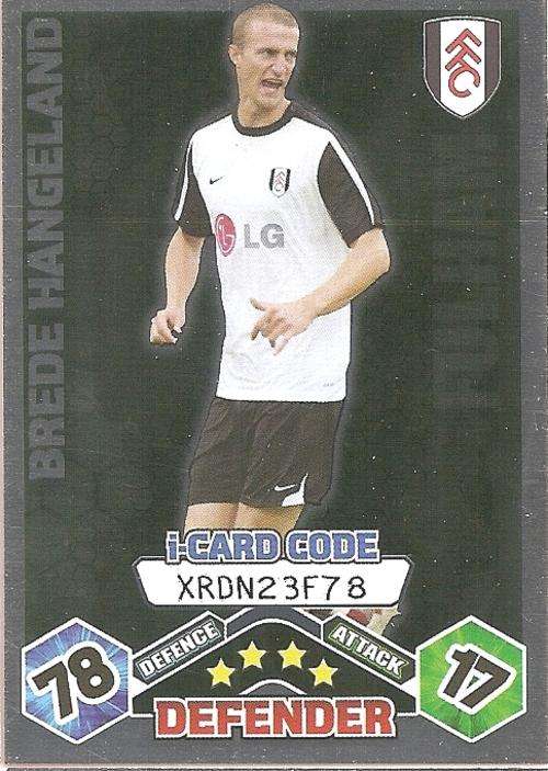 MATCH ATTAX 09/10 - BREDE HANGELLAND i CARD