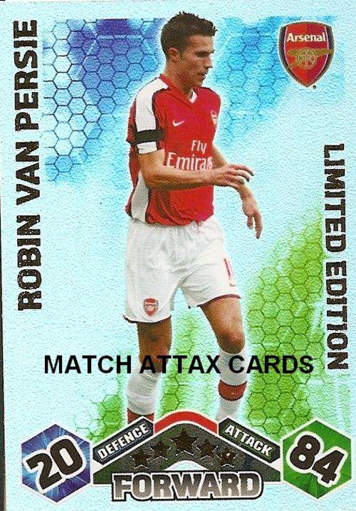 ROBIN VAN PERSIE - TOPPS `MATCH ATTAX` 2009/10 - RARE `LIMITED EDITION` TRADING CARD