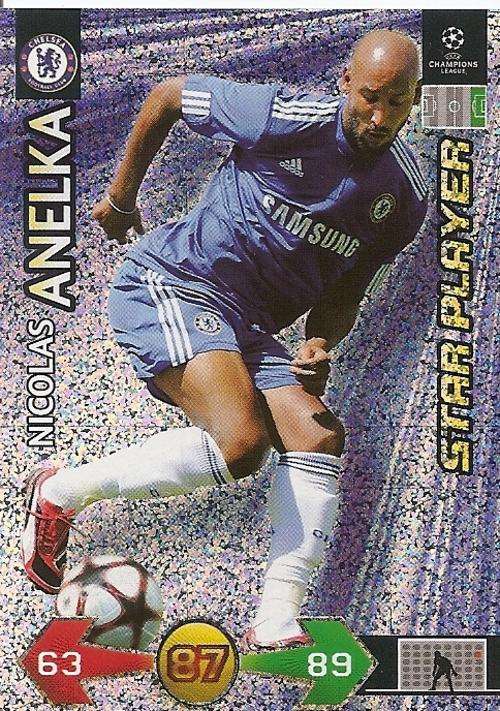 N. ANELKA - PANINI `CHAMPIONS LEAGUE S/STRIKES` 2009/10 - `STAR PLAYER` TRADING CARD